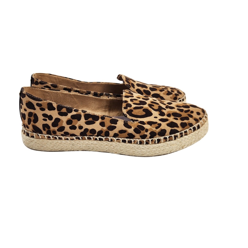 Dr Scholls Womens Find Me Leopard Print Espadrille Flats Casual Shoes Size 8M - Picture 7 of 10